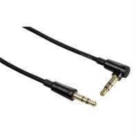 audio kábel jack - jack 90 st., špirálový, 0,75 m