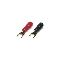 ST4.5  vidlica červený/čierny M5/4mm2 (pár)